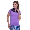 EP New York Opulence Womens Cap Sleeve Golf Polo -Golf Sales Store 21505 OPULNCMLT5005
