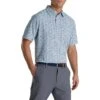 FootJoy Pique Confetti Print Mint Multi Mens Golf Polo -Golf Sales Store 21643 MINTMULTI