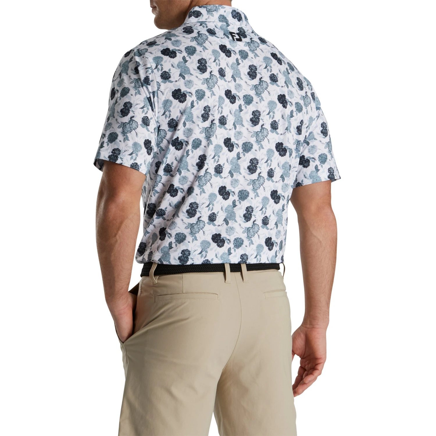 FootJoy Vintage Floral Print Lisle Mens Golf Polo 4 FootJoy Vintage Floral Print Lisle Mens Golf Polo - Image 2