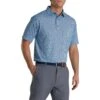 FootJoy Loop Print Lisle French Blue Mens Golf Polo -Golf Sales Store 21651 BKFRNCHBLWT 13355753 bbff 460d b058 c3f7e2c78ddc