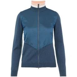 J.Lindeberg J. Lindeberg Luna Knitted Hybrid Captains Blue Womens Golf Sweater