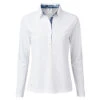 Daily Sports Alleja White Womens Long Sleeve Golf Polo -Golf Sales Store 22464 WHITE100