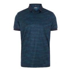 J.Lindeberg J. Lindeberg KV Print Regular Fit JL HQ Blue Mens Golf Polo -Golf Sales Store 22552 JLHQBLUEO432 2