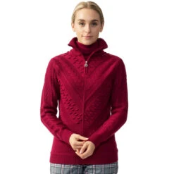 Daily Sports Amedine Womens 1/4 Zip Golf Sweater -Golf Sales Store 22632 PLUM895