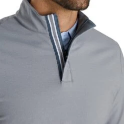 FootJoy Stretch Jersey Heather Grey Mens Golf 1/4 Zip 7 FootJoy Stretch Jersey Heather Grey Mens Golf 1/4 Zip -Golf Sales Store 22722 HEATHERGREY 2