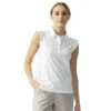 Daily Sports Amelie White Womens Sleeveless Golf Polo 1 Daily Sports Amelie White Womens Sleeveless Golf Polo -Golf Sales Store 22863 WHITE100