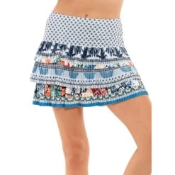 Lucky In Love Playing In Paradise Aegean Blue 15.25in Womens Golf Skort