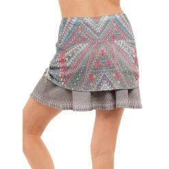 Lucky In Love Desert Vibes Ruched Eclipse Womens Golf Skort -Golf Sales Store 23629 ECLIPSE2048 2