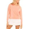Lucky In Love Hype Peach Glow Womens Golf Pullover -Golf Sales Store 23658 PEACHGLOW805