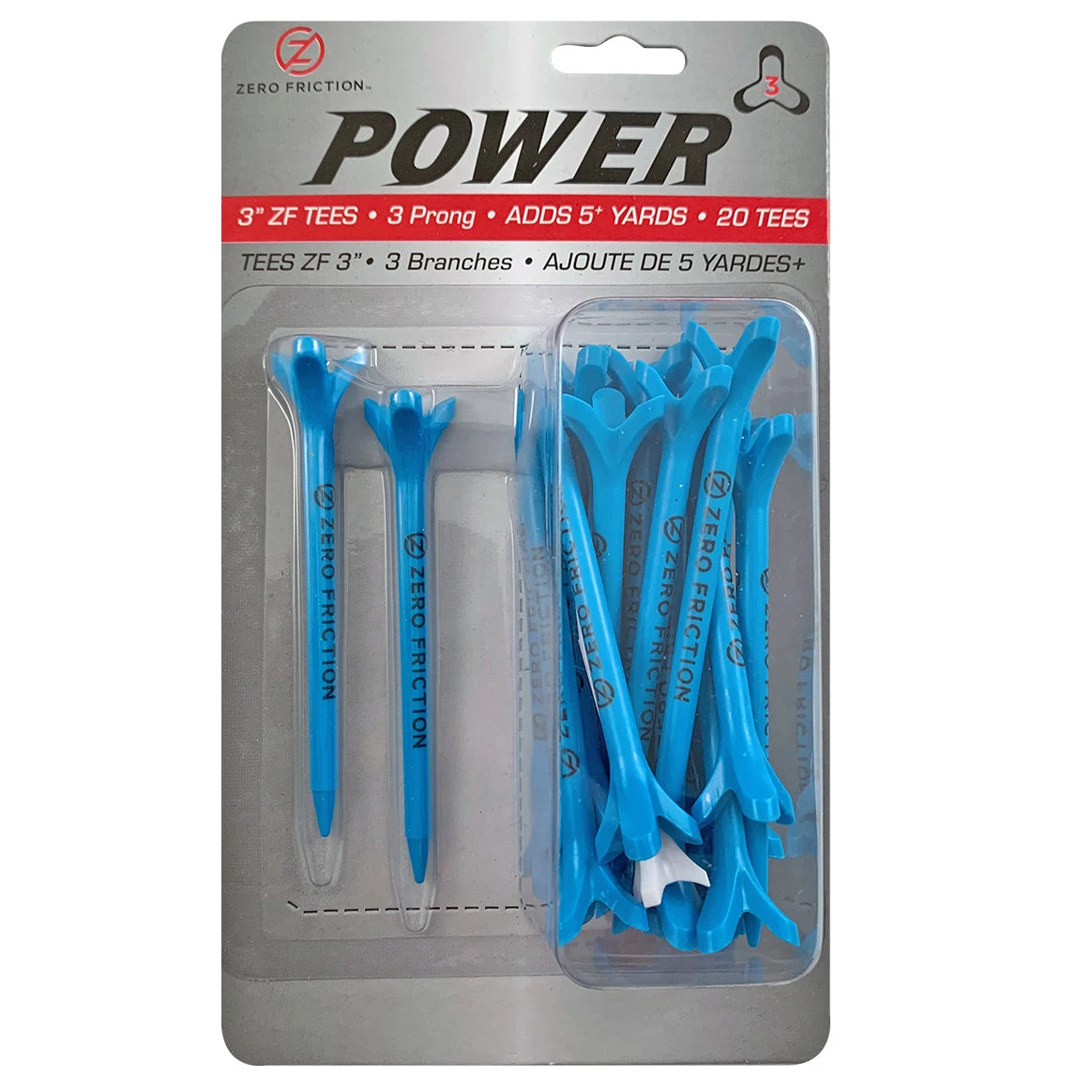 Zero Friction Tour 3-Prong Golf Tees - 20 Pack 3 Zero Friction Tour 3-Prong Golf Tees - 20 Pack