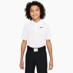 Nike Dri-FIT Victory Big Kids Boys Golf Polo -Golf Sales Store 24413 WHITE100