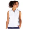 NVO Basia White Womens Sleeveless Golf Polo -Golf Sales Store 24810 WHITE100