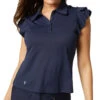 GGBlue Harper Navy Womens Short Sleeve Golf Polo -Golf Sales Store 25354 NAVYB027