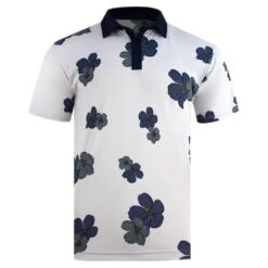 Swannies Walker Glacier Navy Mens Golf Polo
