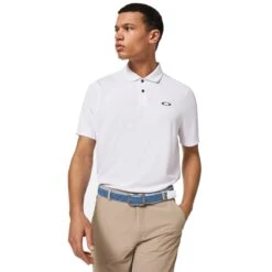 Oakley Icon TN Protect RC Mens Golf Polo -Golf Sales Store 25797 WHITE100