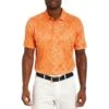 Robert Graham Downdrift Performance Knit Mens Golf Polo -Golf Sales Store 25817 ORANGE