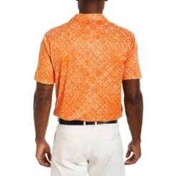 Robert Graham Downdrift Performance Knit Mens Golf Polo -Golf Sales Store 25817 ORANGE 2