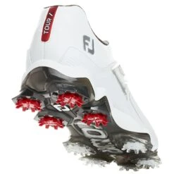 FootJoy Tour X Spiked Mens Golf Shoes -Golf Sales Store 26129 WHITERED 3