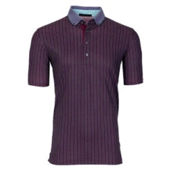 Greyson Feather Bone Windflower Mens Golf Polo