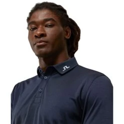 J.Lindeberg J. Lindeberg Tour Tech Mens Long Sleeve Golf Polo -Golf Sales Store 30678 NAVYMEL6881 2