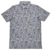 TravisMathew Downhill Heather Silver Bullet Mens Golf Polo -Golf Sales Store 30736 HTHRSILVR5HSB