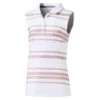 PUMA Golf Puma Stripe Sleeveless Girls Golf Polo -Golf Sales Store 595685 01WHITE d3054ba8 1e4f 4b78 9f58 33428484eba3