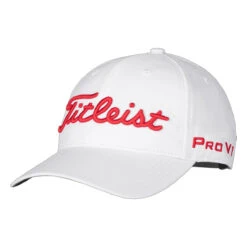 Titleist Tour Performance White Mens Golf Hat -Golf Sales Store 85046 WHITERED
