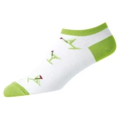 FootJoy ComfortSof Martini Print Womens Low Cut Socks -Golf Sales Store 85181 LIME 96292330 a957 4a1d a72b 91224462f2da