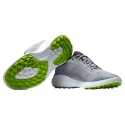 FootJoy Flex Grey-White Mens Golf Shoes -Golf Sales Store 85222 GREYWHITE 3