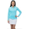 Sansoleil SunGlow Zip Womens Long Sleeve Golf Polo -Golf Sales Store 900433 CAPRI fb21b15e 44da 45fa 888c ac0102dce919