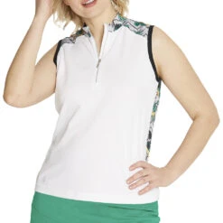 GGBlue Sophia Womens Sleeveless Golf Polo 5 GGBlue Sophia Womens Sleeveless Golf Polo -Golf Sales Store E1088 3854WHFELINE
