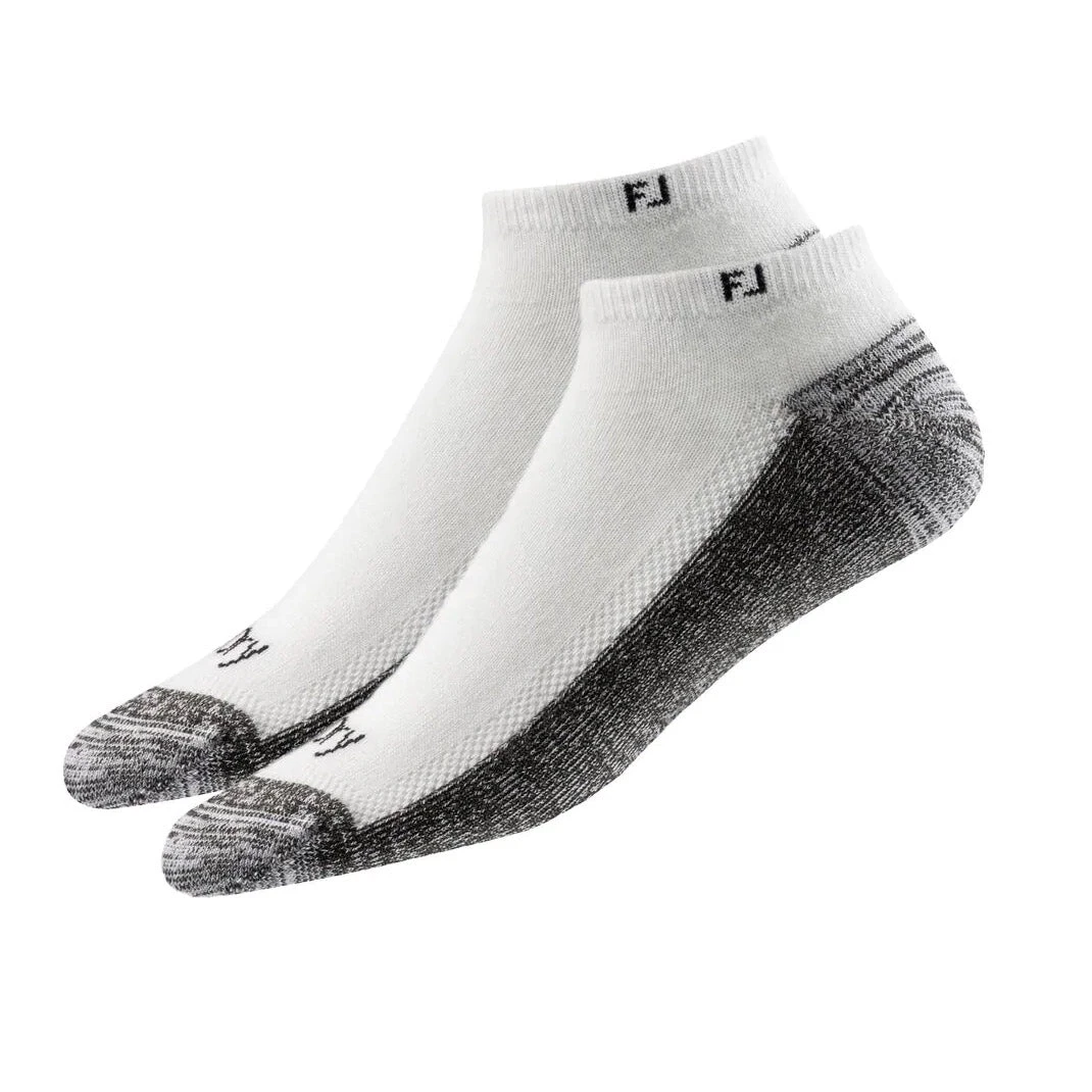 FootJoy ProDry White Mens 2 Pack Low Cut Golf Socks 3 FootJoy ProDry White Mens 2 Pack Low Cut Golf Socks