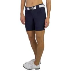 JoFit Belted 7.5 In Womens Golf Shorts -Golf Sales Store GB505 MIDNIGHT