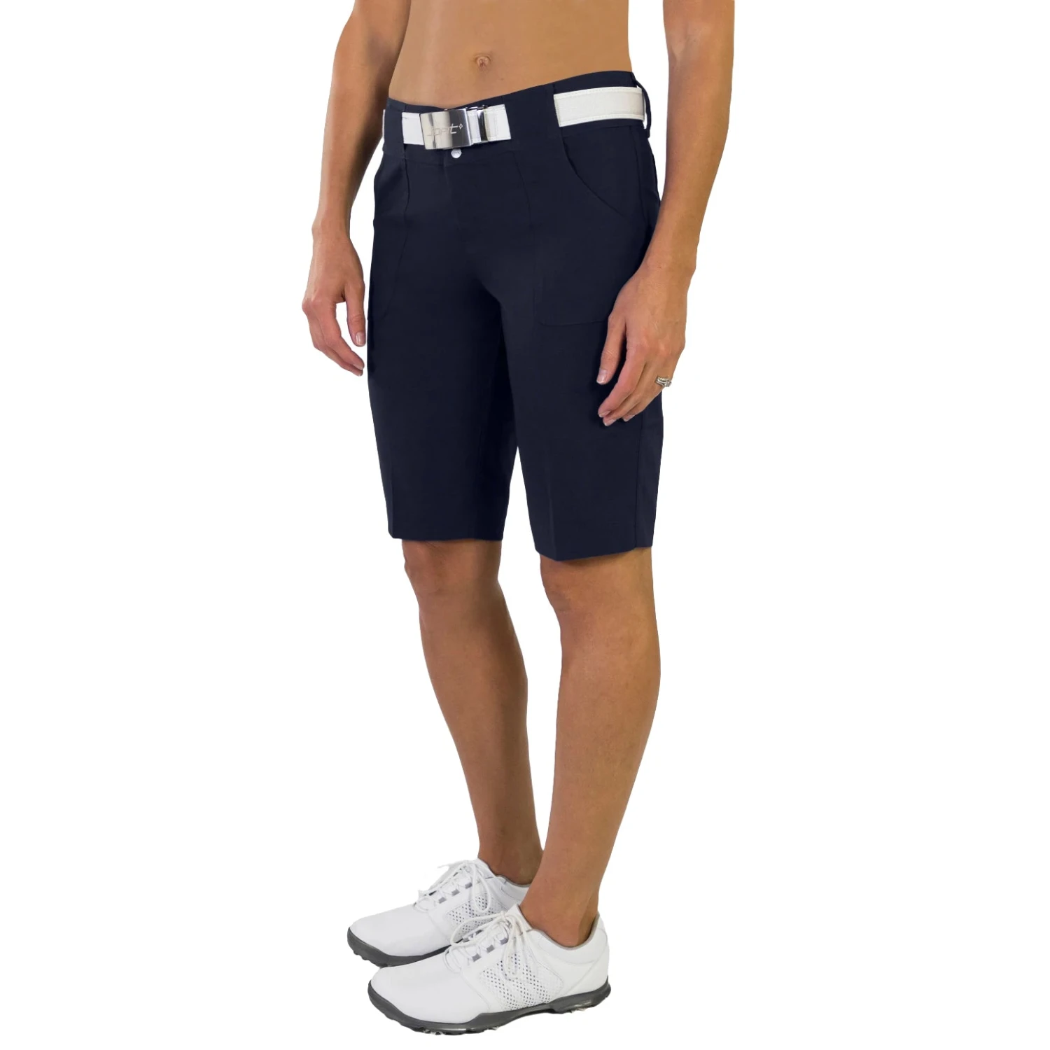 Jofit Belted Bermuda 12in Womens Golf Shorts 4 Jofit Belted Bermuda 12in Womens Golf Shorts - Image 2