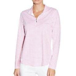 GGBlue Georgia Ice Womens Long Sleeve Golf Shirt 8 GGBlue Georgia Ice Womens Long Sleeve Golf Shirt -Golf Sales Store I8000 PINKCUBE4543